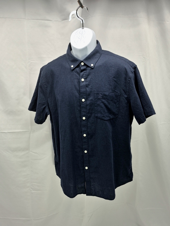 Original Penguin Other - NWOT Original Penguin Short Sleeve Oxford Shirt - Dark Sapphire Blue L Cotton
